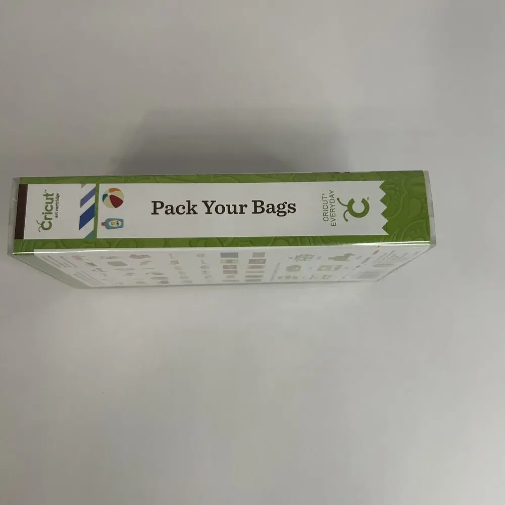 Cricut PACK YOUR‎ BAGS Vacation Shapes Cartridge 2000930 NEW Opened Box